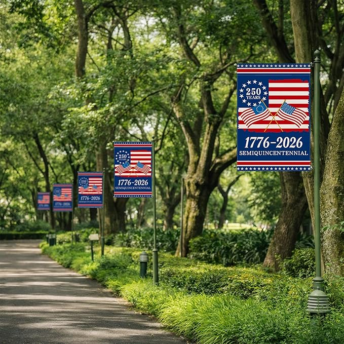 250 Years America 250th Anniversary 1776 2026 Double Sided Garden Flag