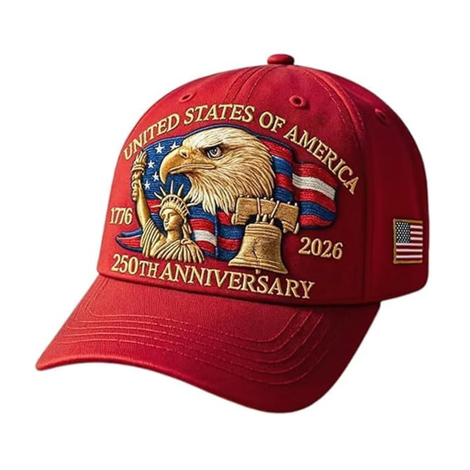 United States 250th Anniversary Hat, 2026 Adjustable Patriotic Baseball Cap