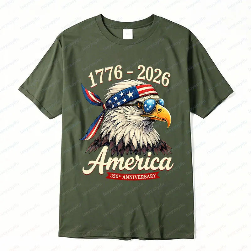 250 Years America 250th Birthday Anniversary 1776-2026 Bald Eagle T-shirt