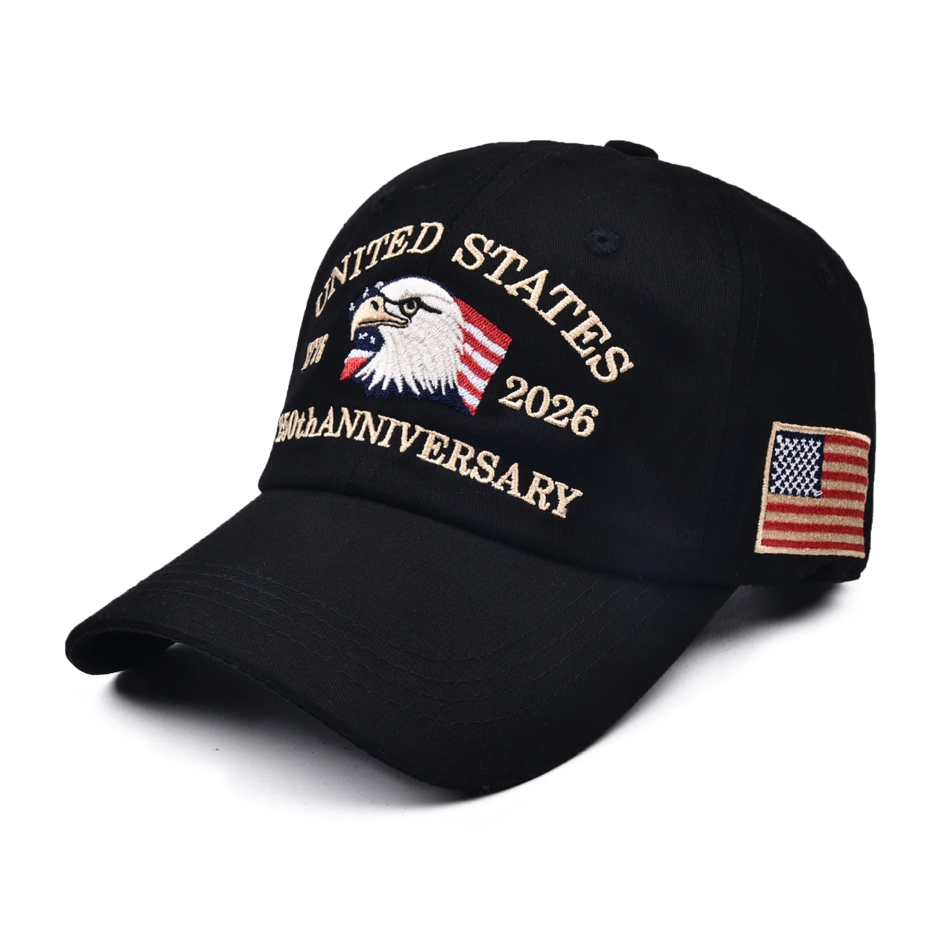 United States 250th Anniversary Baseball Cap - Adjustable 250 Year American Anniversary Hat
