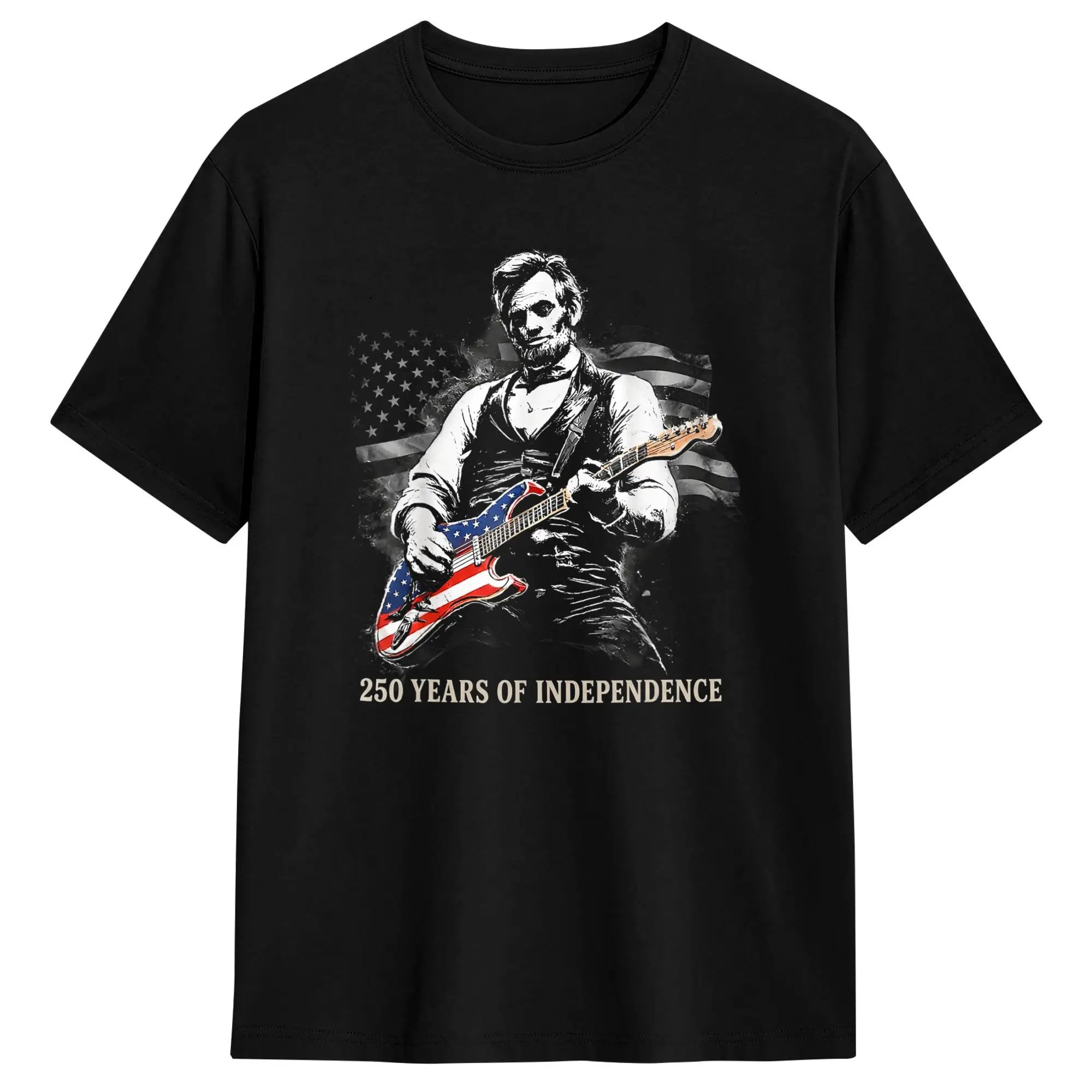 Abraham Lincoln Playing Guitar 4th of July USA 250th Anniversary T-Shirts