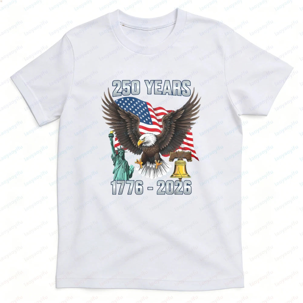 250 Years American Eagle Patriotic 1776 2026 Independence Day Design Men's T-Shirt