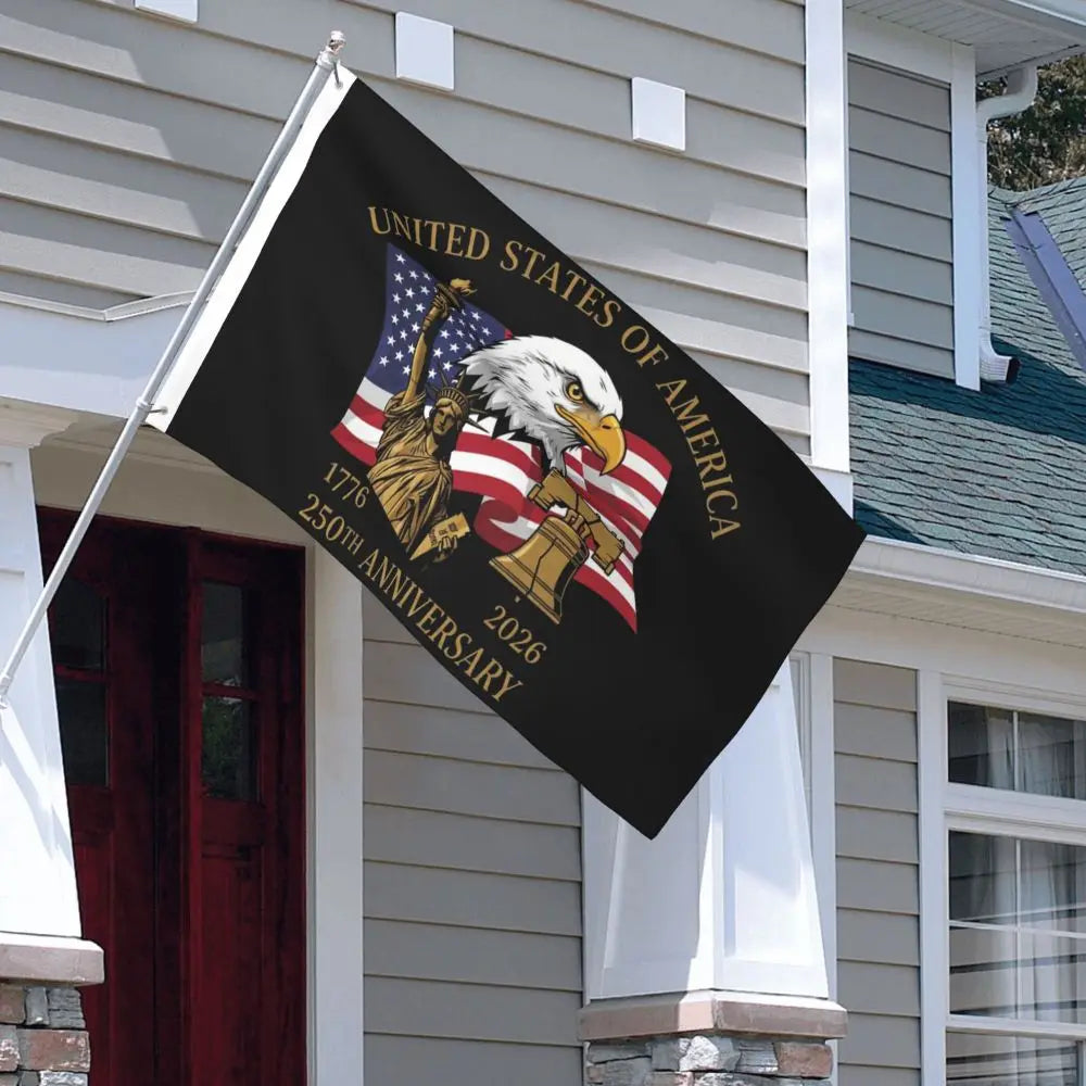 250 Years American Anniversary Outdoor Banner Decoration Flags