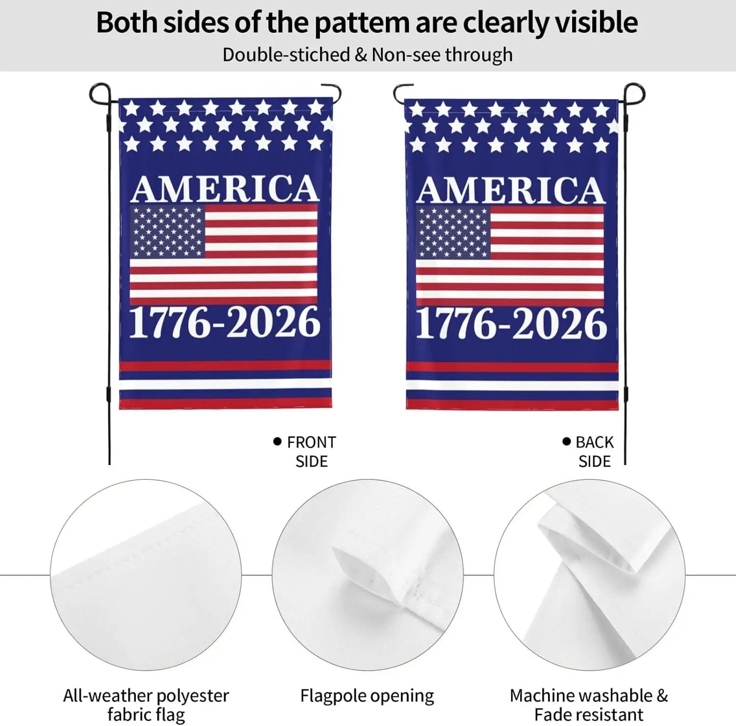 America 250th Anniversary 1776 2026 Birthday 250 Years Flag