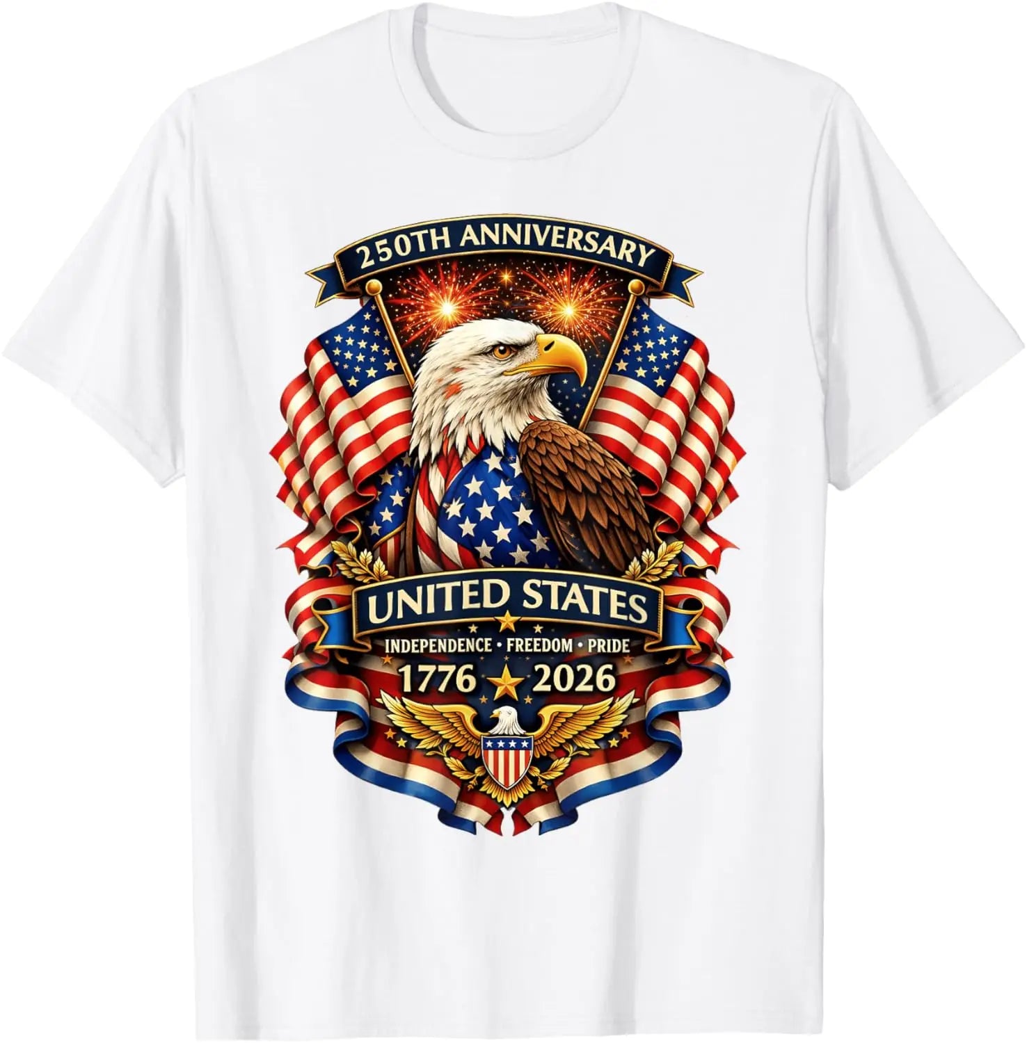 USA Independence 250th Anniversary 1776 2026 4th of July T-Shirt