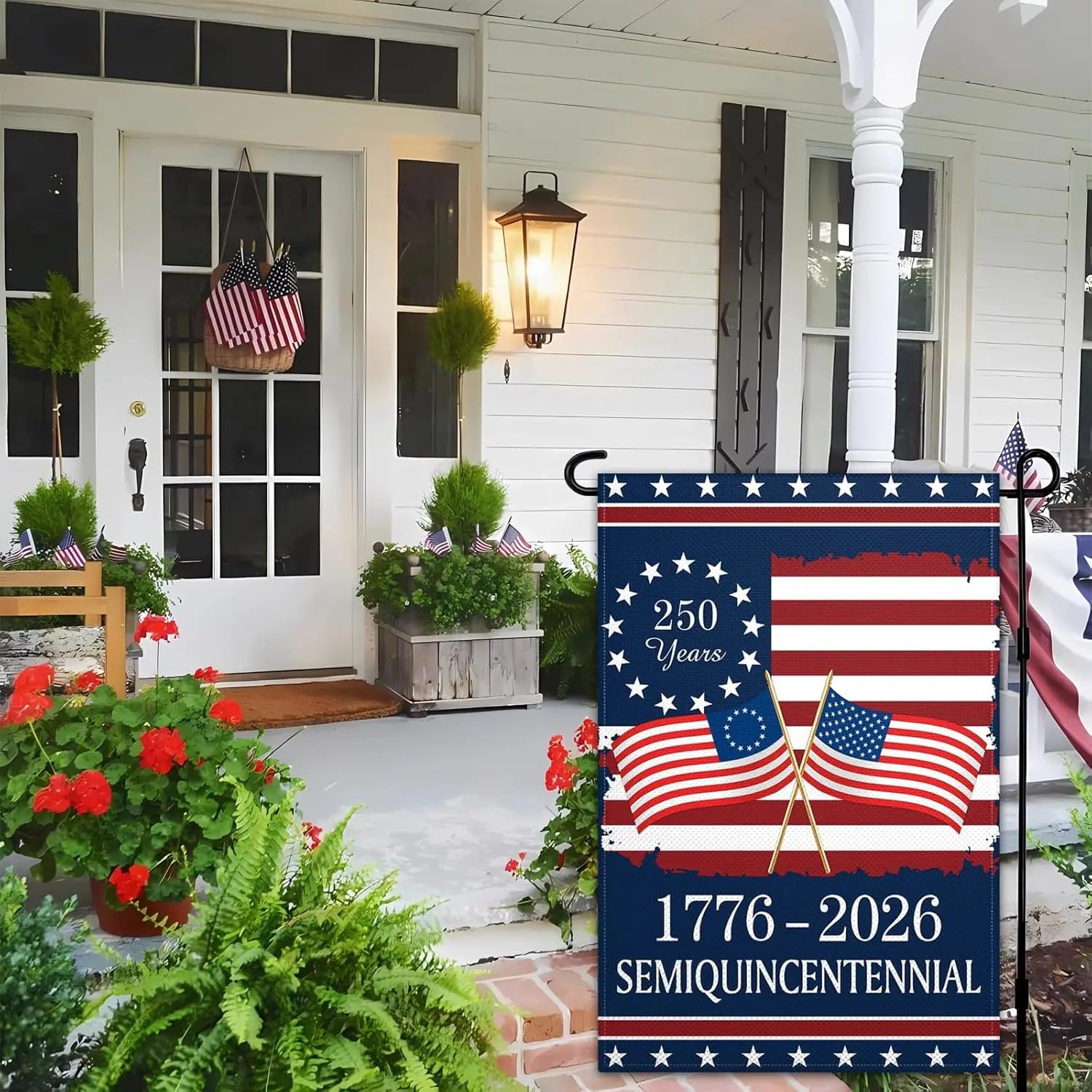 250 Years America 250th Anniversary 1776 2026 Double Sided Garden Flag