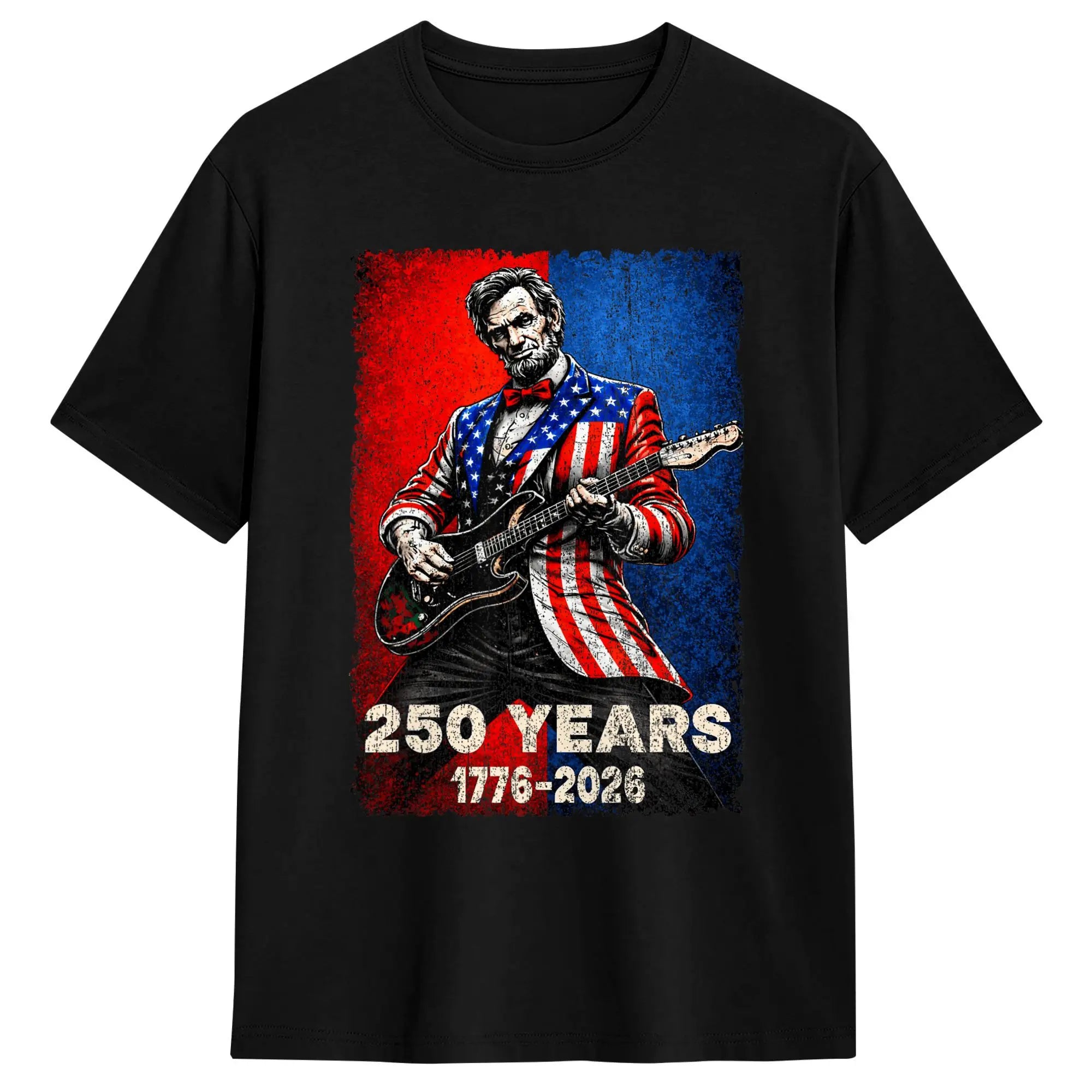 Abraham Lincoln Playing Guitar 4th of July USA 250th Anniversary T-Shirts