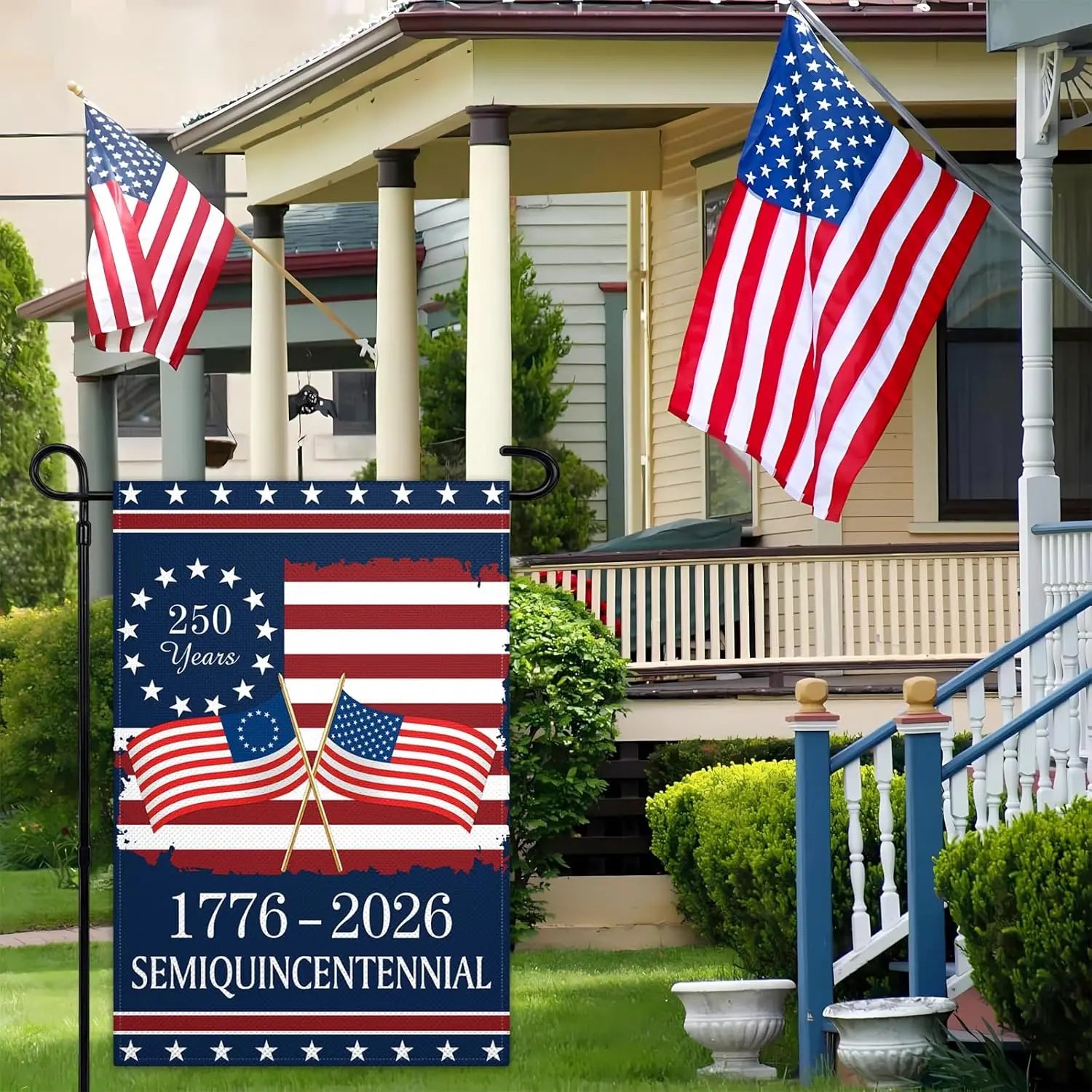 250 Years America 250th Anniversary 1776 2026 Double Sided Garden Flag