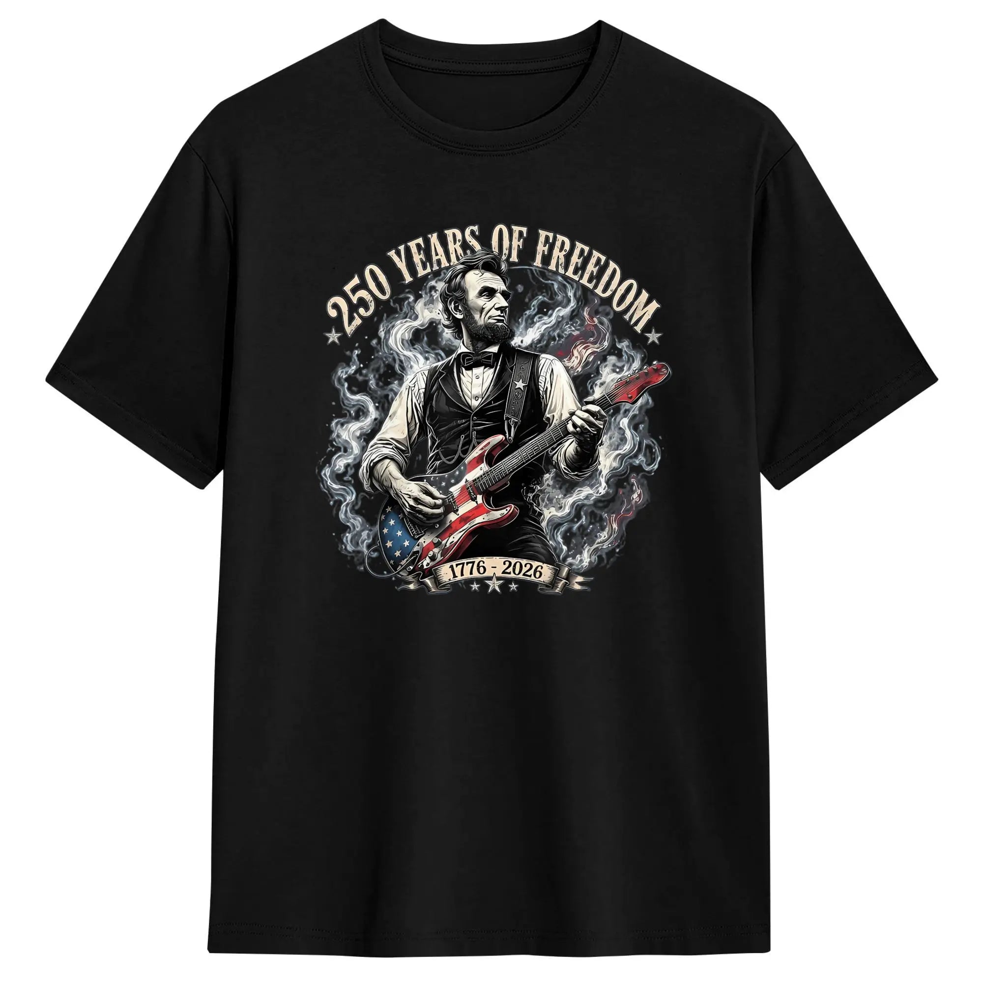 Abraham Lincoln Playing Guitar 4th of July USA 250th Anniversary T-Shirts