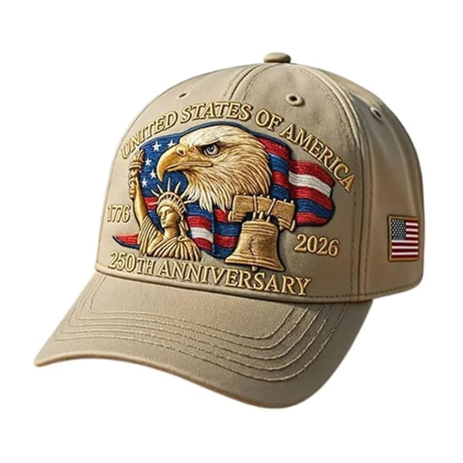 United States 250th Anniversary Hat, 2026 Adjustable Patriotic Baseball Cap