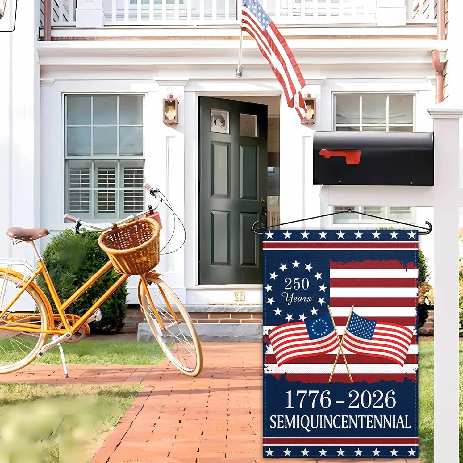 250 Years America 250th Anniversary 1776 2026 Double Sided Garden Flag