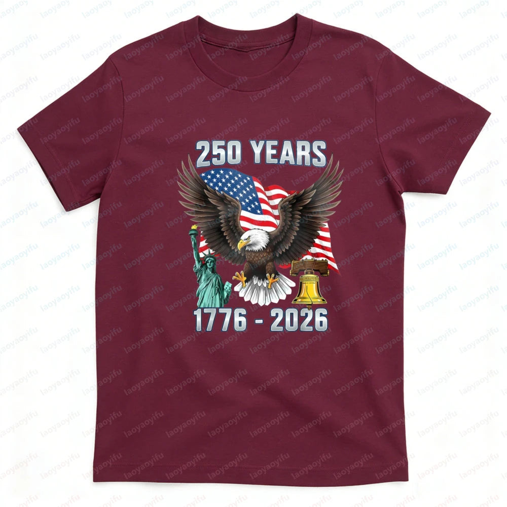 250 Years American Eagle Patriotic 1776 2026 Independence Day Design Men's T-Shirt