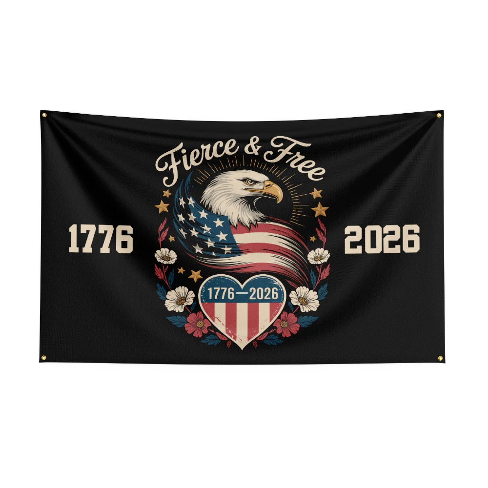 US 250th Anniversary 1776 2026 Semiquincentennial 250 Years US Birthday Outdoor Flags