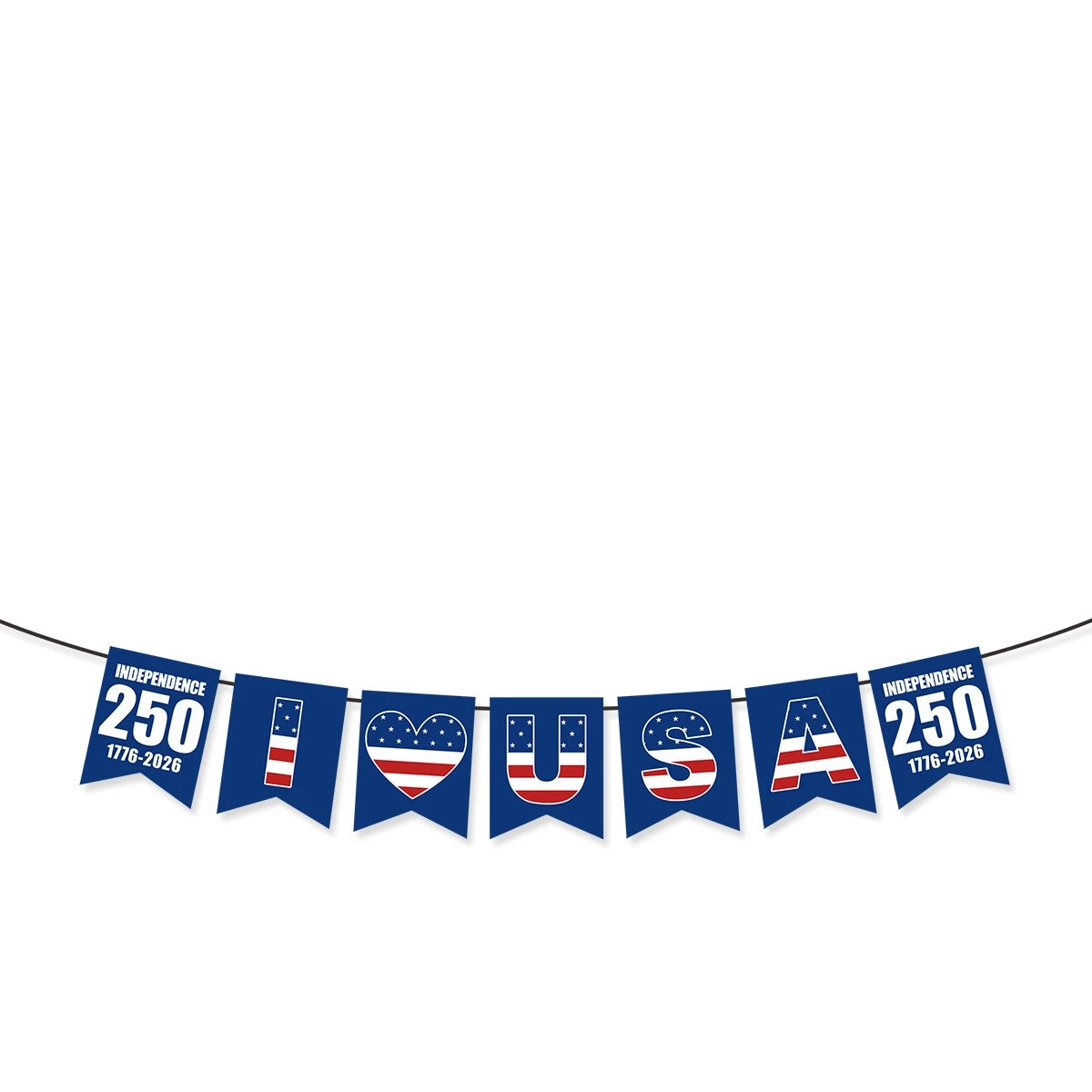 America 250th Anniversary Party Decoration 1776-2026  July 4th Flag Banner