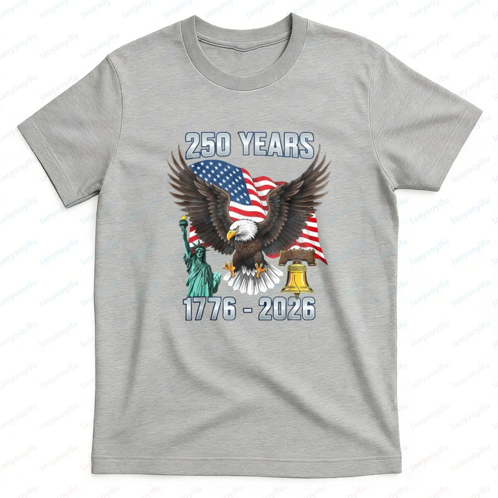 250 Years American Eagle Patriotic 1776 2026 Independence Day Design Men's T-Shirt