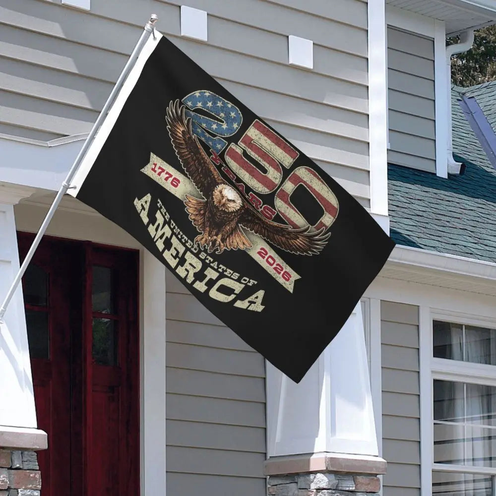 250 Years American Anniversary Outdoor Banner Decoration Flags
