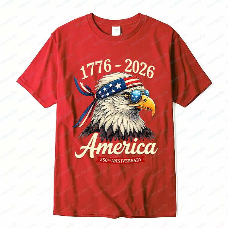 250 Years America 250th Birthday Anniversary 1776-2026 Bald Eagle T-shirt