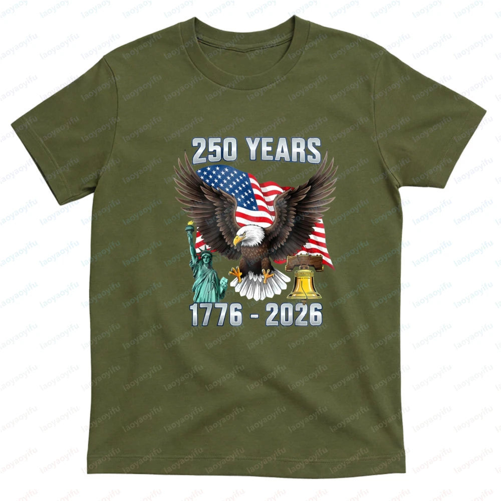 250 Years American Eagle Patriotic 1776 2026 Independence Day Design Men's T-Shirt