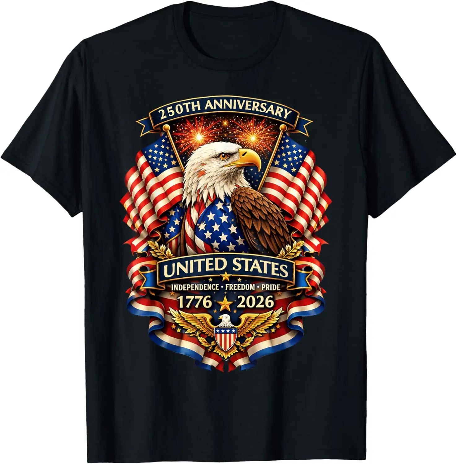 USA Independence 250th Anniversary 1776 2026 4th of July T-Shirt