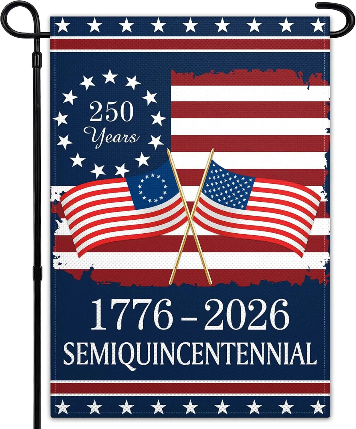 250 Years America 250th Anniversary 1776 2026 Double Sided Garden Flag