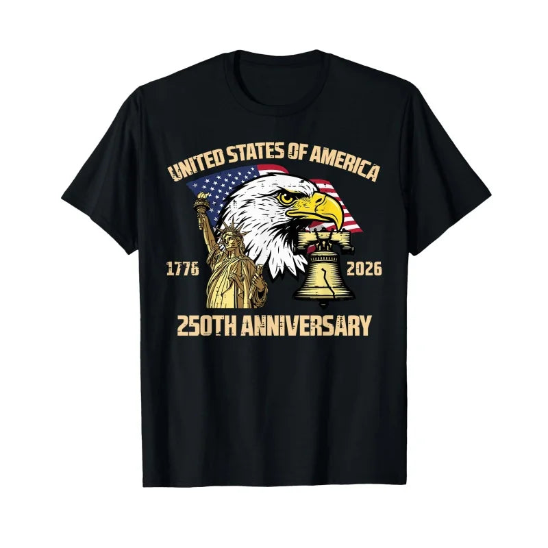 American 250th Anniversary 1776 2026 Patriotic Bald Eagle 4th of July T Shirt