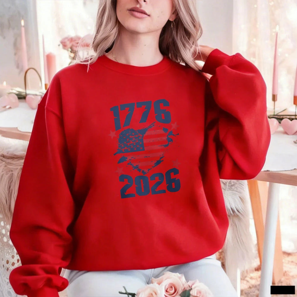 America 1776-2026 Birthday 250th Anniversary USA Flag Sweatshirt