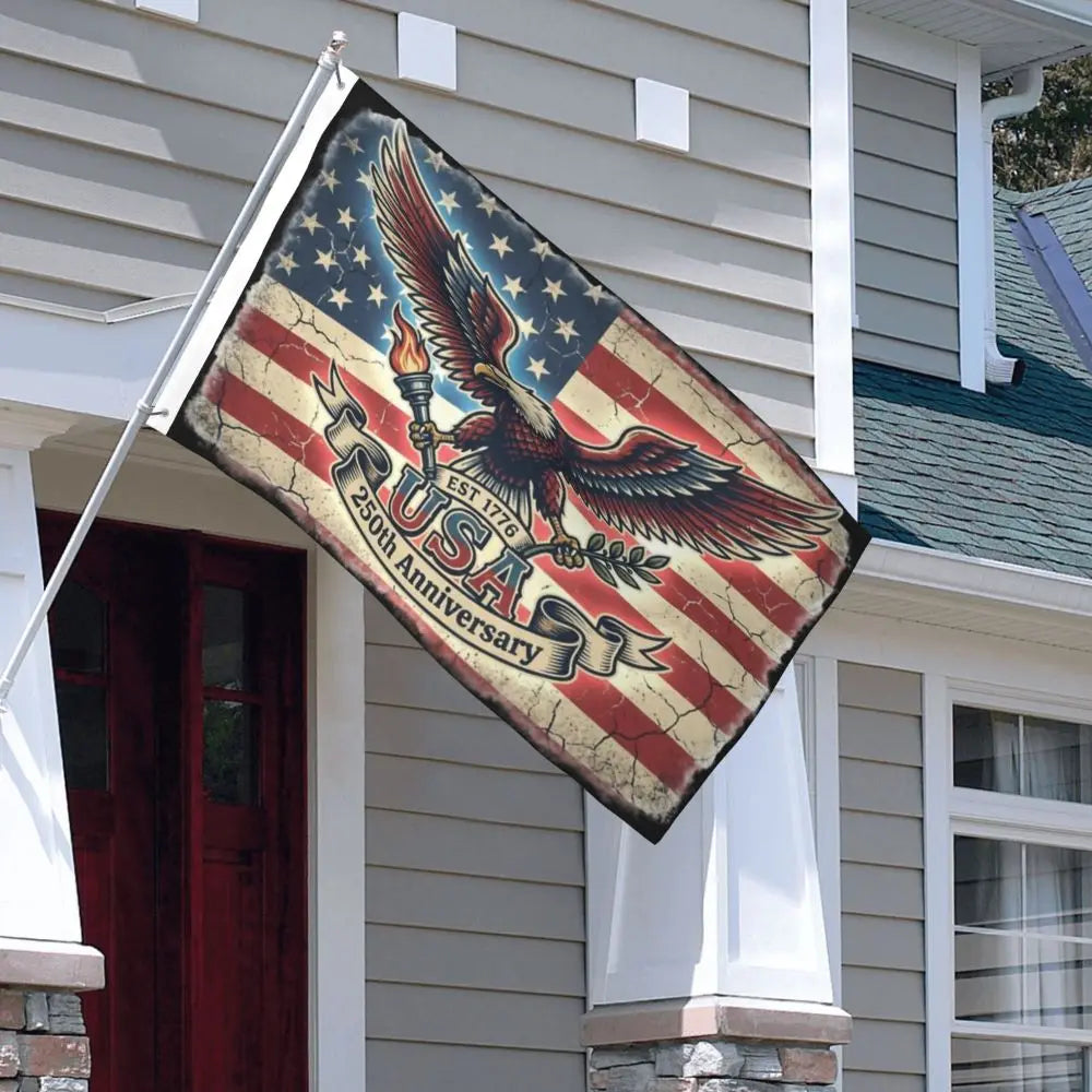 250 Years American Anniversary Outdoor Banner Decoration Flags
